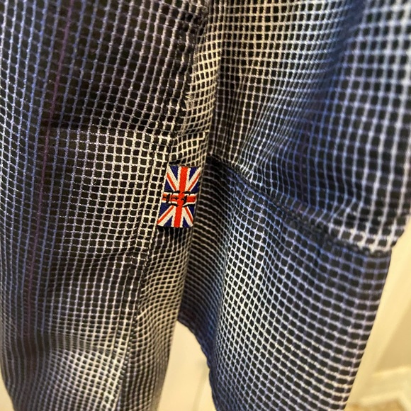 NWT English Laundry Ombre Micro Plaid Grid Button Down Shirt Flip Cuff LS XL - Picture 11 of 11